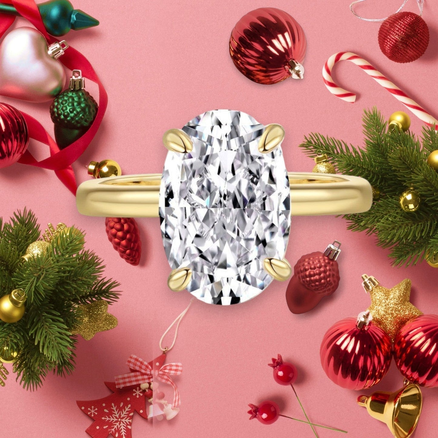𝘿𝙄𝙔𝙎𝙏𝘼𝙍™Prstan z magnetno terapijo in moisanitom (🎄 Božična promocija, 60% popust!)❤️🔥