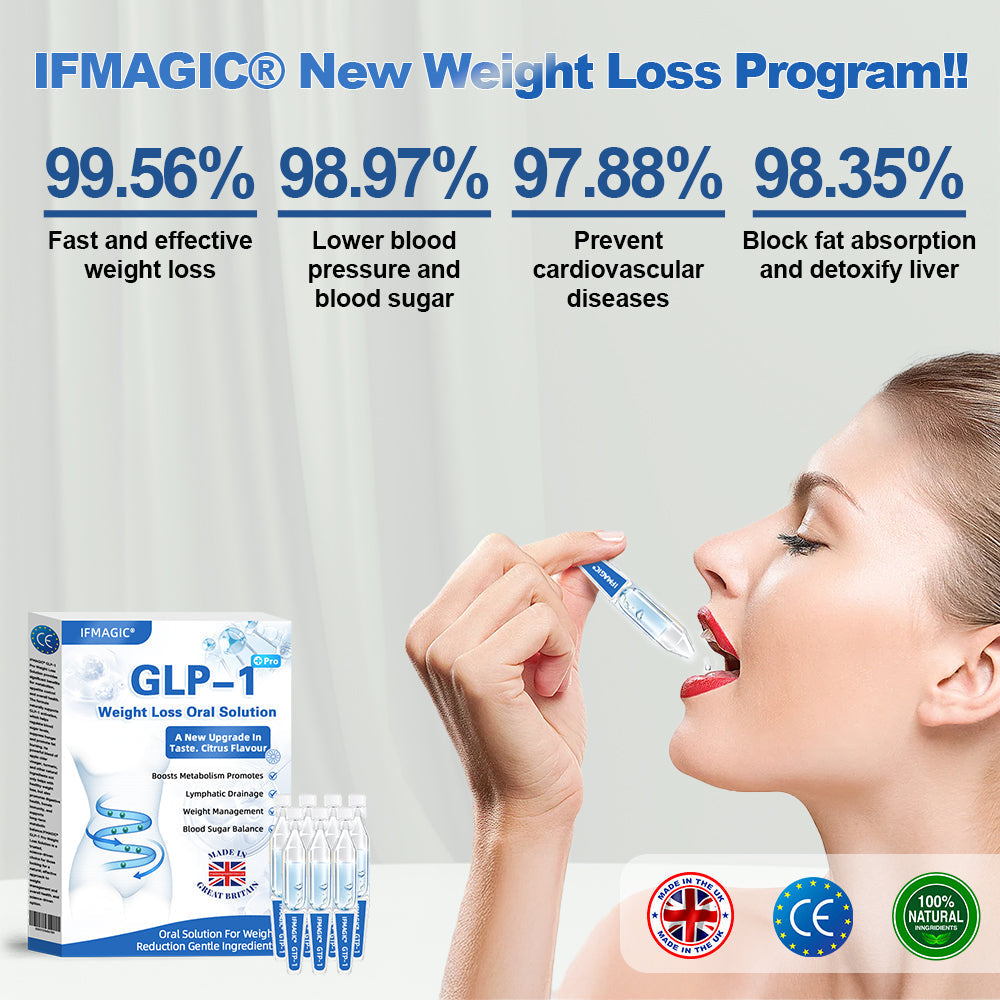 IFMAGIC® GLP-1 Pro Weight Loss Oral Solution👩⚕️One dose a day — see results in 7 days🔥Suitable for obesity, cardiovascular diseases, diabetes, sleep apnea, high cholesterol and blood lipids, joint problems, and various other conditions🌺