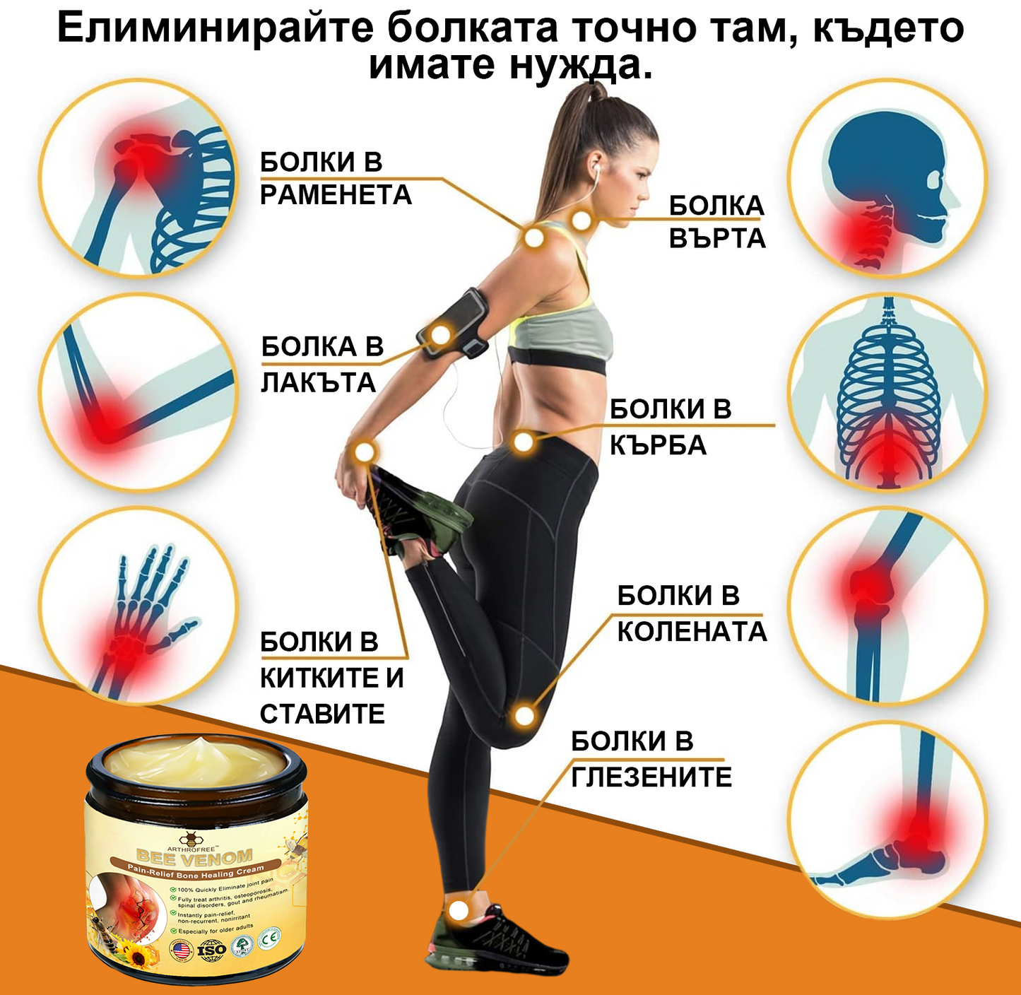 ArthroFree™ Krema za lajšanje bolečin v kosteh s čebeljim strupom (Posebej za starejše, priporočena s strani Ameriške akademije ortopedske kirurgije - AAOS)❤️🔥