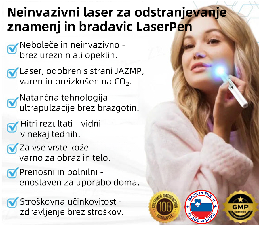 KIDSNEED®💃 Neinvazivno lasersko pero za odstranjevanje kretenj in bradavic - močno🔥🔥🔥Priporočilo Slovenskega dermatološkega društva (SDD)